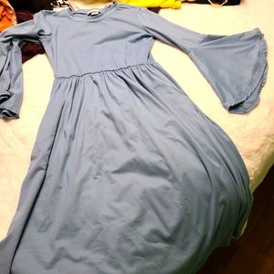 Medium baby blue bell sleeve dress